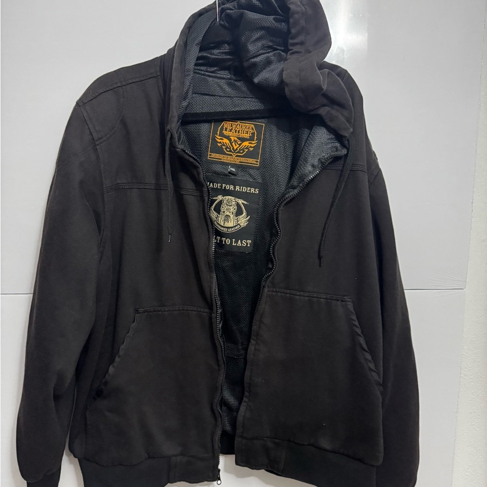 Men's Black Bomber Jacket with Hood